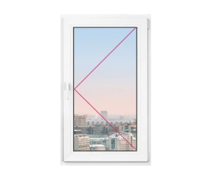 Одностворчатое окно Rehau Delight Decor 600x1000 - фото - 1