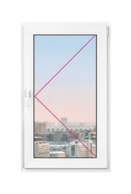 Одностворчатое окно Rehau Brillant 900x1000 - фото - 1